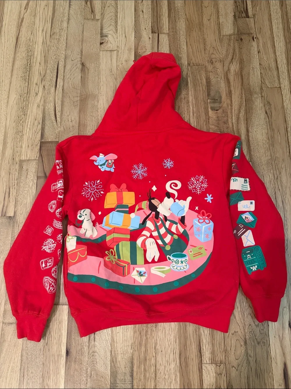 Disney Red Mickey & Minnie Holiday Pullover Hoodie